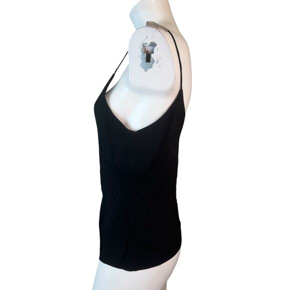 Anine Bing Black Pintucked Sleeveless Tank Blouse sz S EUC - Picture 3 of 10